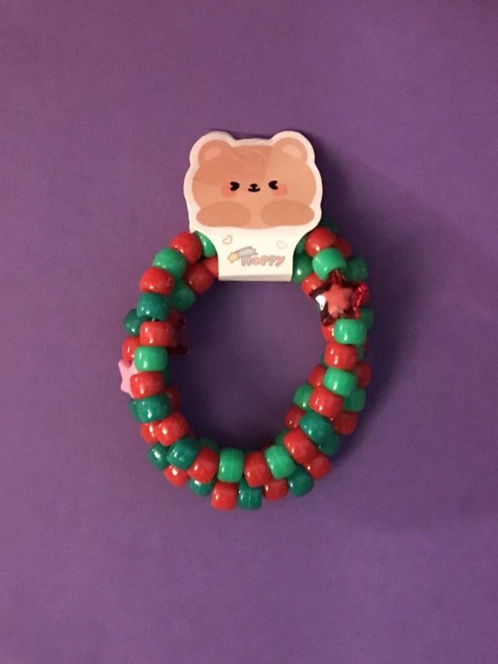 Holiday Starburst - Set of 3 Christmas Handmade Bracelets - Stackable Jewelry